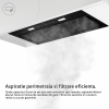 Hota incorporabila Turbionaire Thea 75 RCB, Motor 800 mc/h, Clasa A+, Motor brushless, Control prin Gesturi si Touch, Telecomanda, Iluminare LED 4000K, Aspiratie perimetrala, 3 viteze + Boost, Filtru Aluminiu in 5 straturi