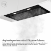 Hota incorporabila Turbionaire Thea 75 RCB, Motor 800 mc/h, Clasa A++, Motor brushless, Control prin Gesturi si Touch, Telecomanda, Iluminare LED 4000K, Aspiratie perimetrala, 3 viteze + Boost, Filtru Aluminiu in 5 straturi