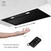 Hota incorporabila Turbionaire Thea 75 RCB, Motor 800 mc/h, Clasa A+, Motor brushless, Control prin Gesturi si Touch, Telecomanda, Iluminare LED 4000K, Aspiratie perimetrala, 3 viteze + Boost, Filtru Aluminiu in 5 straturi