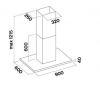 Hota Insula cu sistem NRS de reducere a zgomotului FALMEC LUMEN ISOLA  175 cm, versiune dreapta, Debit de aer 800mc/h, Fabricatie Italia, Aspiratie perimetrala ,Garantie 5 ani