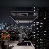 Hota insula Falmec Light, L=180 cm, Filtru Carbon Zeo, Negru Mat, Tehnologie Multi-Air Fabricatie Italia, Garantie 5 ani, 500mc/h, Iluminare LED, Telecomanda inclusa