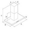 Hota insula FALMEC PLANE TOP L=90 cm, 800 mc/h, Inox anti-amprente, Aspiratie perimetrala, Garantie 5 ani, Fabricatie Italia