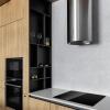 Hota insula Turbionaire Dot 35 Island, Motor brushless 800 mc/h, Finisaj inox, Clasa A++, Control electronic, Iluminare LED 4000K, 3 viteze + Boost, Filtru Aluminiu in 5 straturi, Design minimalist