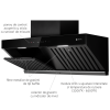 Hota Kompatic by Turbionaire, Kori 90 KPKR90WB, Perete, Motor 800mc/h, Clasa A++, Control prin Gesturi, Touch, Telecomanda, Auto Heat Detection Mode, Reminder curatare filtre, Colector grasimi, Boost/Super Boost, Filtre Baffle Avansate, Negru, 90 cm