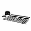 Hota Kompatic by Turbionaire, Riva 60 KRV60SI, Incorporabila sub corpul suspendat, Motor Brushless 800mc/h, Clasa A+++, LED-uri ajustabile, Filtre Baffle Avansate, Touch Control, Refulare verticala/orizontala, 3 viteze, Boost si Super Boost, Inox