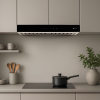 Hota Kompatic by Turbionaire, Riva 60 KRV60SI, Incorporabila sub corpul suspendat, Motor Brushless 800mc/h, Clasa A+++, LED-uri ajustabile, Filtre Baffle Avansate, Touch Control, Refulare verticala/orizontala, 3 viteze, Boost si Super Boost, Inox