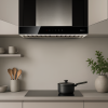 Hota Kompatic by Turbionaire, Riva 60 KRV60SI, Incorporabila sub corpul suspendat, Motor Brushless 800mc/h, Clasa A+++, LED-uri ajustabile, Filtre Baffle Avansate, Touch Control, Refulare verticala/orizontala, 3 viteze, Boost si Super Boost, Inox