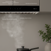 Hota Kompatic by Turbionaire, Riva 90 KRV90SI, Incorporabila sub corpul suspendat, Motor Brushless 800mc/h, Clasa A+++, LED-uri ajustabile, Filtre Baffle Avansate, Touch Control, Refulare verticala/orizontala, 3 viteze, Boost si Super Boost, Inox