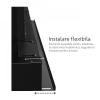 Hota incorporabila Kompatic by Turbionaire, Yara 60 KPYR60BIB, Motor 800mc/h, Clasa A+, Control prin Gesturi si Touch, Sistem anti-condens No Drip, Telecomanda, Functie curatare aer, Iluminare LED ajustabila, 60 cm, Negru mat