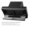 Hota incorporabila Kompatic by Turbionaire, Yara 60 KPYR60BIB, Motor 800mc/h, Clasa A+, Control prin Gesturi si Touch, Sistem anti-condens No Drip, Telecomanda, Functie curatare aer, Iluminare LED ajustabila, 60 cm, Negru mat