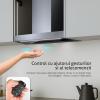 Hota incorporabila Kompatic by Turbionaire, Yara 60 KPYR60BIS, Motor 800mc/h, Clasa A+, Control prin Gesturi si Touch, Sistem anti-condens No Drip, Telecomanda, Functie curatare aer, Iluminare LED ajustabila, 60 cm, Inox
