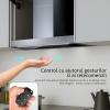 Hota incorporabila Kompatic by Turbionaire, Yara 90 KPYR90BIS, Motor 800mc/h, Clasa A++, Control prin Gesturi si Touch, Sistem anti-condens No Drip, Telecomanda, Functie curatare aer, Iluminare LED ajustabila, 90 cm, Negru mat