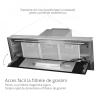 Hota incorporabila Kompatic by Turbionaire, Yara 90 KPYR90BIS, Motor 800mc/h, Clasa A++, Control prin Gesturi si Touch, Sistem anti-condens No Drip, Telecomanda, Functie curatare aer, Iluminare LED ajustabila, 90 cm, Negru mat