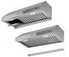 Hota semi-incorporabila Turbionaire Cook 90 Pro TCK90WPS, Motor Brushless 800 mc/h, Clasa energetica A++, Filtre Baffle Avansate din inox, Colector de grasimi, Control electronic, Iluminare Led, 3 viteze+Boost, 90 cm, Inox