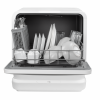 Masina de spalat vase compacta Turbionaire AVA 3 TPDSAVA3CTD, Rezervor apa 7 l detasabil,  6 programe, Indicator sare, Dedurizator apa, Pompa evacuare apa, Spalare eficienta tip 360°, Dubla posibilitate alimentare apa, 45cm, Alb