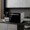 Masina de spalat vase compacta Turbionaire AVA 6 PLUS TPDSAVA6CTBP, 6 seturi, 5 programe, Clasa D, Panou frontal sticla neagra, Indicator umplere sare, Indicator umplere agent de clatire, Dedurizator apa, Spalare eficienta tip 360°, Restart, Mod Eco