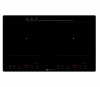 Plita Semi - profesionala Kompatic by Turbionaire KFE35TBT2, 3500W, Inductie, 2 zone de gatit, Finisaj Inox,10 trepte temperatura, Functie Boost, Timer, Control Touch, Sticla ceramica neagra