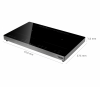 Plita Semi - profesionala Kompatic by Turbionaire KFE35TBT2, 3500W, Inductie, 2 zone de gatit, Finisaj Inox,10 trepte temperatura, Functie Boost, Timer, Control Touch, Sticla ceramica neagra