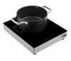 Plita Profesionala Kompatic by Turbionaire KFE35TPBT1, 3500W, Inductie, Finisaj Inox,10 trepte temperatura, Timer, Control Touch, Sticla ceramica neagra, Display LED
