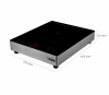 Plita Profesionala Kompatic by Turbionaire KFE35TPBT1, 3500W, Inductie, Finisaj Inox,10 trepte temperatura, Timer, Control Touch, Sticla ceramica neagra, Display LED