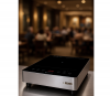 Plita Profesionala Kompatic by Turbionaire KFE35TPBT1, 3500W, Inductie, Finisaj Inox,10 trepte temperatura, Timer, Control Touch, Sticla ceramica neagra, Display LED