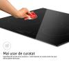 Plita incorporabila Turbionaire Feel 60SB4, Inductie, 60 cm, 9 niveluri, 4 zone de gatit, Display LED, Timer, Boost, Control Tactil si Slider, Senzor Pan, Blocare pentru copii, Sticla vitro ceramica neagra