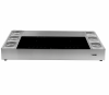 Statie de gatit cu plita cu inductie Kompatic by Turbionaire KFE35CSPT2, 3500W, Profesionala, 2 zone de gatit, Recipiente gastronomice incluse, Control Touch, Sticla Ceramica neagra, Finisaj Inox