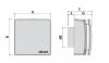 Ventilator centrifugal de perete/tavan Elicent Elix 100 PC, Clapeta antiretur, Cordon pentru pornit/oprit,  Motor long life 30000H, Fabricatie Italia, Aspiratie perimetrala, Filtru detasabil si lavabil, IPx4, Debit 97mc/h