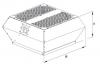 Ventilator de acoperis cu refulare verticala, din metal, Ruck DVA 250 E4P 31, cu comutator