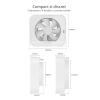 Ventilator de baie Turbionaire Axio 1012 R, multifuncțional, Debit aer max. 163mc/h, Telecomanda, Consum max. 7.8W, 5 viteze + Boost, Motor DC Brushless, Conectori si Clapete anti retur 100 mm si 120 mm, Alb
