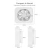 Ventilator de baie Turbionaire Axio 1012 HTR, multifuncțional, Debit aer max. 161mc/h, Senzor umiditate si Timer reglabil, Functie ventilatie continua, Telecomanda, 8 viteze, Conectori si clapete antiretur 100mm si 120mm, Max. 9.2W, Alb