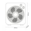 Ventilator de birou Argo Boxy, Rotatie 360°, Timer, 3 trepte de viteza, 50 W, Control mecanic
