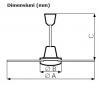 Ventilator VORTICE rotativ de tavan Nordik 1S/L 120/48