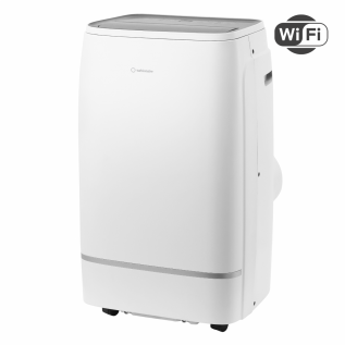 Aer conditionat portabil, Turbionaire Revigo 14, 14000 BTU,  WIFI, Telecomanda, Clasa A, 3 viteze, Kit de evacuare aer inclus, Adaptor ferestre culisante, Flaps automat, Timer, Sleep, Dezumidificare