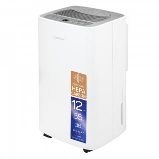 Dezumidificator si Purificator Turbionaire SENSO 12 SG Clean, 12 l/24h, Filtru Turbionaire T-Clean HEPA + Carbon, Silentios 36 dB, Garantie 3 ani, Rezervor 2l, 120 m³/h, Display Led, Timer