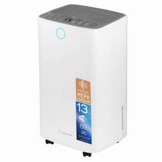 Dezumidificator si Purificator Turbionaire SENSO 13 WIFI Clean, 13 l/24h, Filtru Turbionaire T-Clean HEPA + Carbon, WIFI, Silentios 36 dB, Garantie 3 ani, Rezervor 2l, 120 m³/h, Indicator Luminos Umiditate, Timer