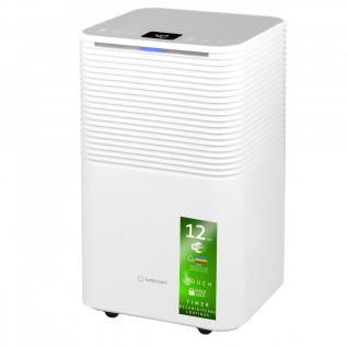 Dezumidificator Turbionaire EPI 12 WIFI, 12 l/24h, WIFI, 120 m³/h, Finisaj ABS Mat, Higrostat incorporat, Garantie 3 ani, Control digital tactil, Indicator luminos umiditate, Rezervor 2l, Timer, Display LED