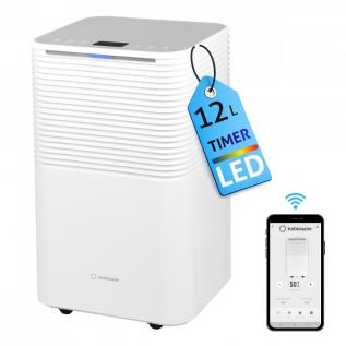 Dezumidificator Turbionaire EPI 12 WIFI, 12 l/24h, WIFI, 120 m³/h, Finisaj ABS Mat, Higrostat incorporat, Garantie 3 ani, Control digital tactil, Indicator luminos umiditate, Rezervor 2l, Timer, Display LED