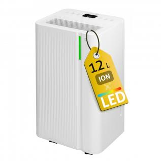 Dezumidificator Turbionaire LEVI 12 ION, 12 l/24h, Purificare prin Ionizare, Silentios 38 dB, Garantie 3 ani, Rezervor 1.8l, Control digital tactil, Indicator luminos LED umiditate, Timer, Auto- restart