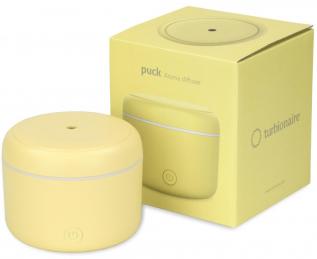 Difuzor de Aroma Turbionaire Puck Lemon, 7 Lumini LED interschimbabile, 5 W, Silentios, Portabil, Posibilitate alimentare USB, Oprire automata