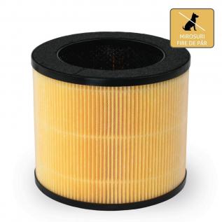 Filtru de aer Turbionaire T-Yellow D20YF pentru purificatorul D20AD, Eficienta 99.97% pana la 0.3 microni.  Filtru True HEPA,  Filtru de carbon activ, Tehnologia Electrostatica, Filtru special pentru a elimina mirosul si parul de la animale