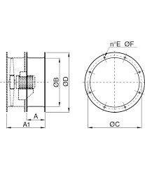 Flansa aspiratie pentru ventilator ELICENT CMP 900