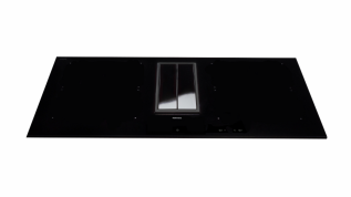 Hota cu aspiratie din blat, FALMEC Quantum Pro Easy, Plita integrata inductie, 9 niveluri, Boost, Sticla vitro ceramica neagra Schott, Control tactil si Slider, Senzor Pan, Blocare pentru copii, Clasa A+, L=84cm, 600m³/h, Garantie 5 ani, Fabricatie I
