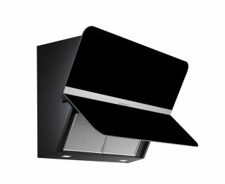 Hota de perete FALMEC FLIPPER NRS, Sistem de reducerea zgomotului patentat Falmec, L=85 cm, 800mc/h, Nivel de zgomot maxim 55 dB, Iluminare LED Dynamic si Dimabil,  Garantie 5 ani, Fabricatie Italia, Sticla culoarea neagra