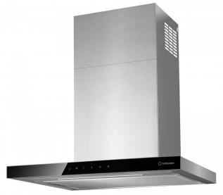 Hota de perete Turbionaire Elyn 60 TEY60W, Motor Brushless 800 mc/h, Clasa A++, Inox, Iluminat LED ajustabil, Control touch, 3 viteze +Boost si Super Boost, Aspiratie perimetrala, 60 cm, inox