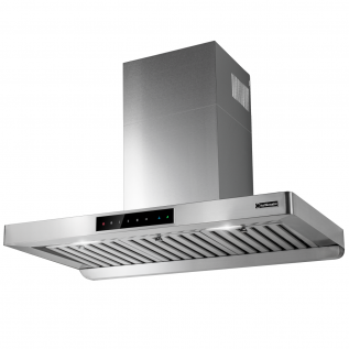 Hota de perete Turbionaire Tech 90 Pro TTE90WPS, Motor 800 mc/h, Clasa A++, Functionare automata, Senzor monitorizare temperatura, Functie curatare aer, Iluminare LED, 3 viteze, Boost si Super boost, 90 cm, Inox