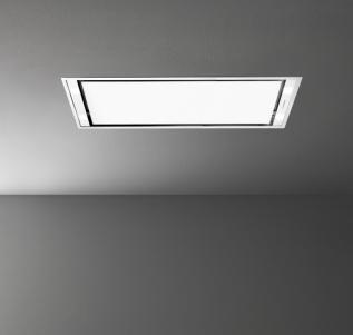 Hota de Plafon FALMEC STELLA PLUS L=90 cm, Alba, Fara motor, Sistem de comunicare wireless intre plita si hota Falmec, Aspiratie perimetrala, Iluminare LED dimabila si Dynamic, Fabricatie Italia, Garantie 5 ani