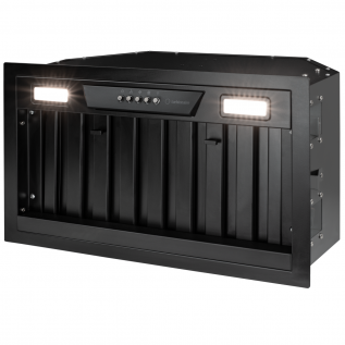 Hota incorporabila Turbionaire Chef 50 Pro Black THC50BPB, Motor Brushless 800 mc/h, Clasa energetica A++, Filtre Baffle Avansate negre, Colector de grasimi, Control electronic, Iluminare Led, 3 viteze+Boost, 50 cm, neagra
