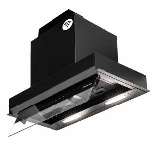 Hota incorporabila Turbionaire Enia 60 Plus TNP60BB, Motor Brushless 800mc/h, WIFI, Clasa A+, Functie curatare aer, Reminder curatare/schimbare filtru, Control tactil pe panoul mobil, Refulare verticala/orizontala, Finisaj negru