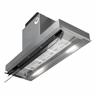 Hota incorporabila Turbionaire Enia 90 Plus TNP90BS, Motor Brushless 800mc/h, WIFI, Clasa A+, Functie curatare aer, Reminder curatare/schimbare filtru, Control tactil pe panoul mobil, Refulare verticala/orizontala, Finisaj inox